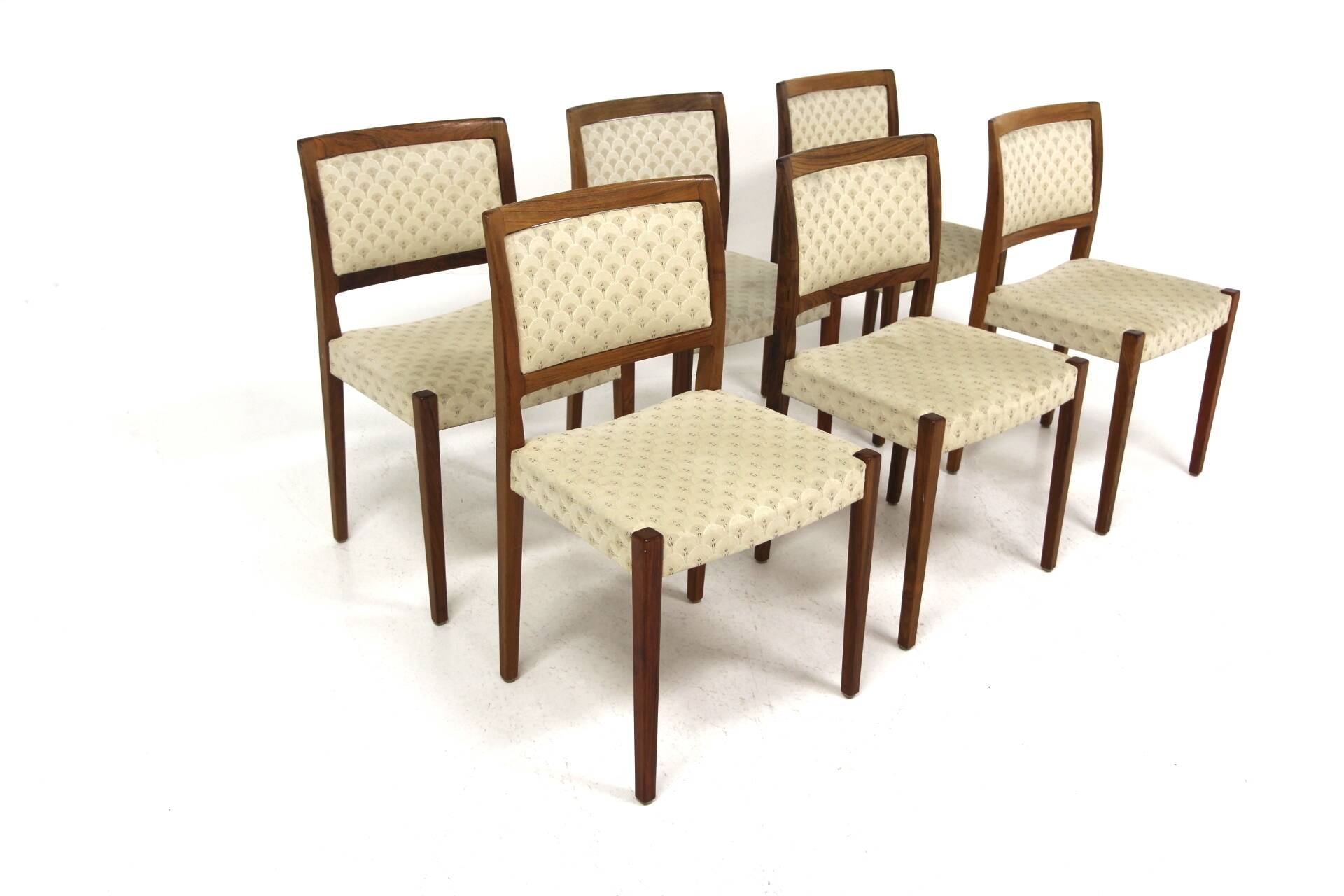 Set of 6 "Garmi" walnut chairs, Troeds, Bjärnum, Sweden, 1960