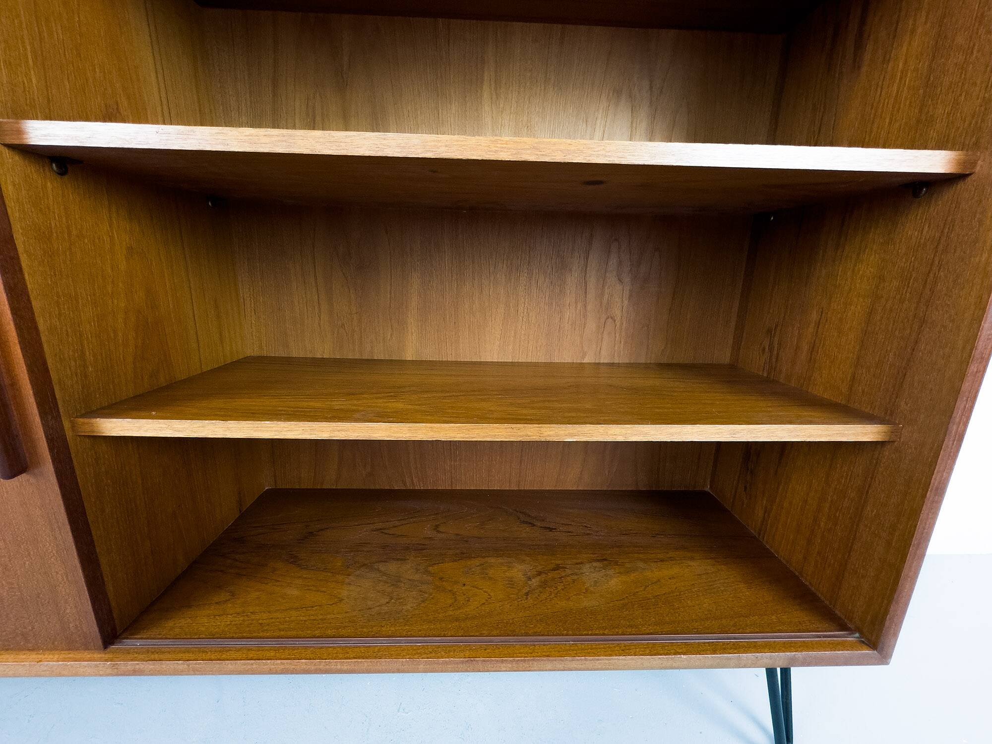 Teak Bookcase with One Sliding Door from Wk Möbel, 1960s