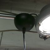 Pair of functional 70's aluminum ball pendants