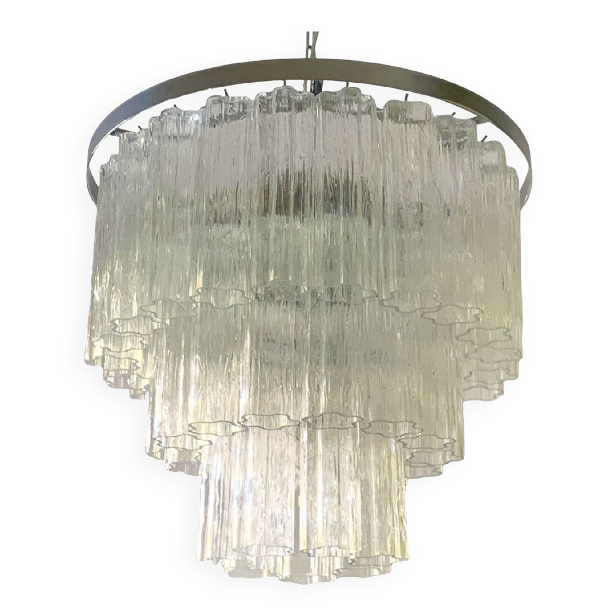 Belt “tronchi” murano glass chandelier