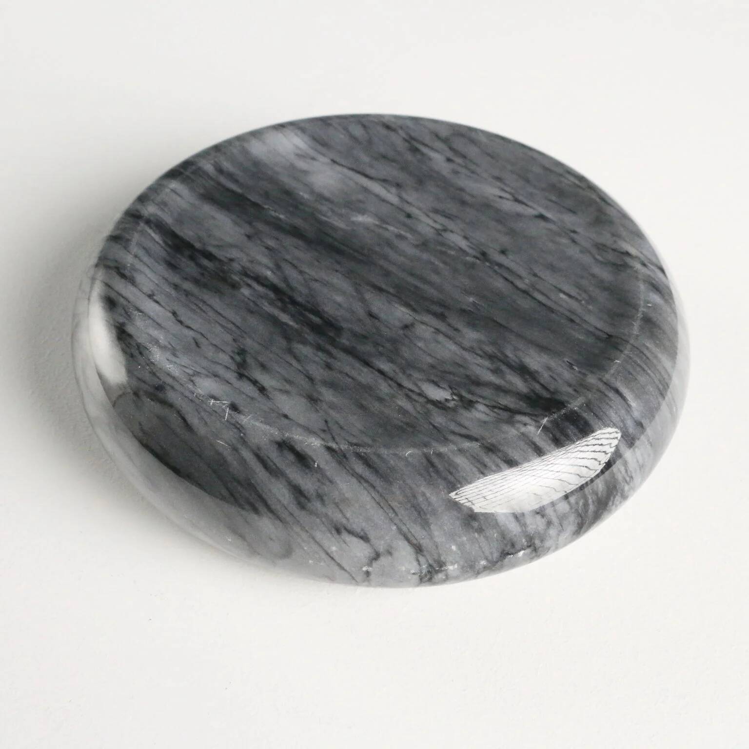 Vintage grey marble centrepiece, design, Italy, 1970s