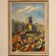 Painting Paris Flea Market, June 1962 - oil on panel