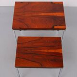 set Rose wood side tables 1970s