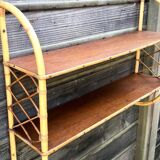 Rattan “arc” shelf