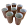 8 glazed stoneware mugs/cups