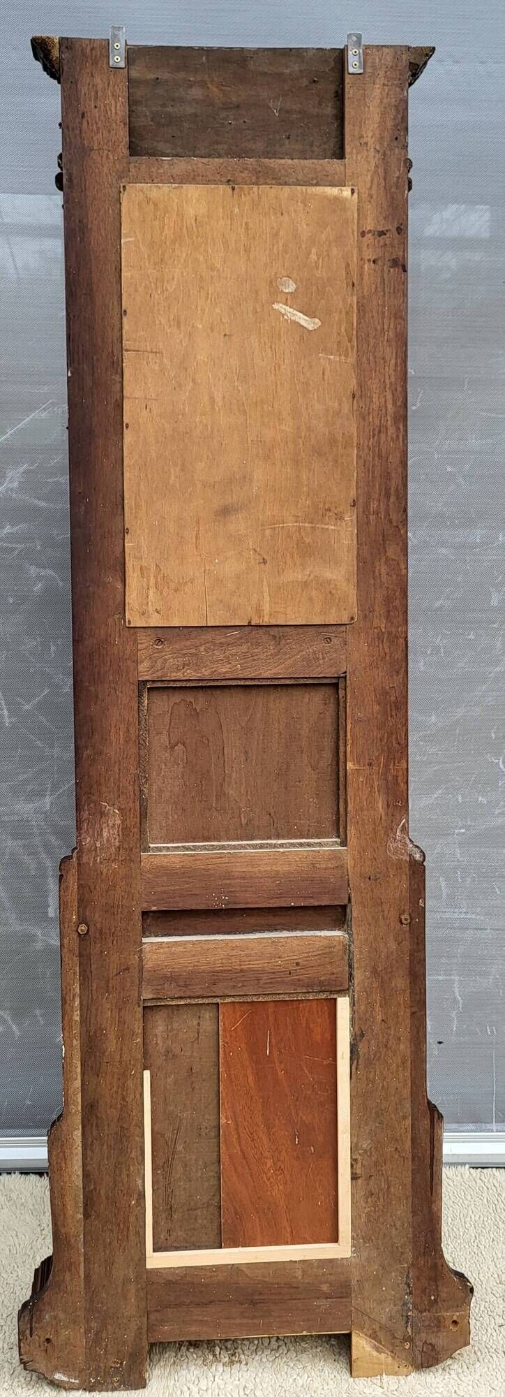 Monumental Art Nouveau wardrobe • walnut & brass