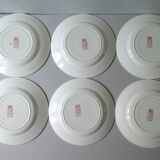 Set de 6 assiettes creuses, terre de fer saint amand, modèle antibes
