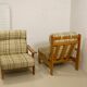 Sofa 2 places convertible into armchairs year 70-80 Solid pine.