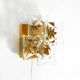 1960s Kinkeldey crystal glass and brass wall lamp in mint condition