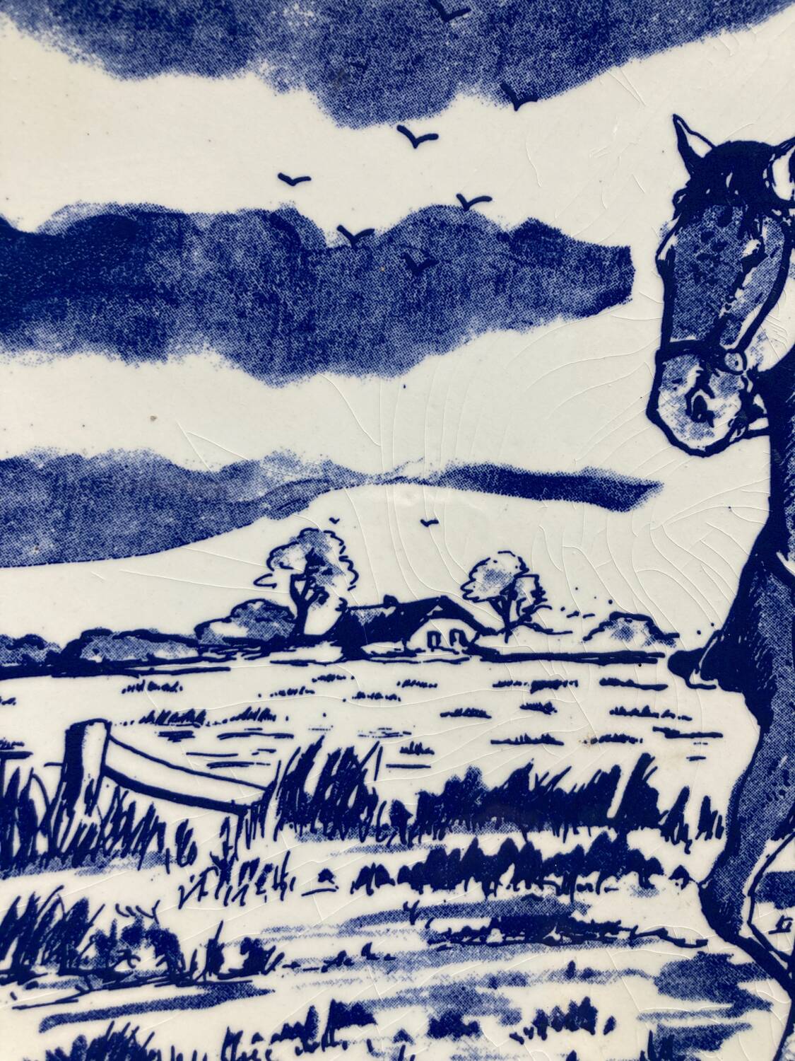 Large plate Delft Blue