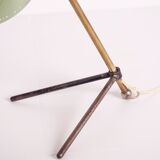 Pinocchio casserole lamp brass and green lacquered steel