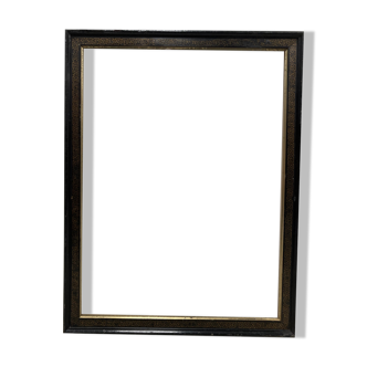 Cadre noir et or à décor de frise grecque