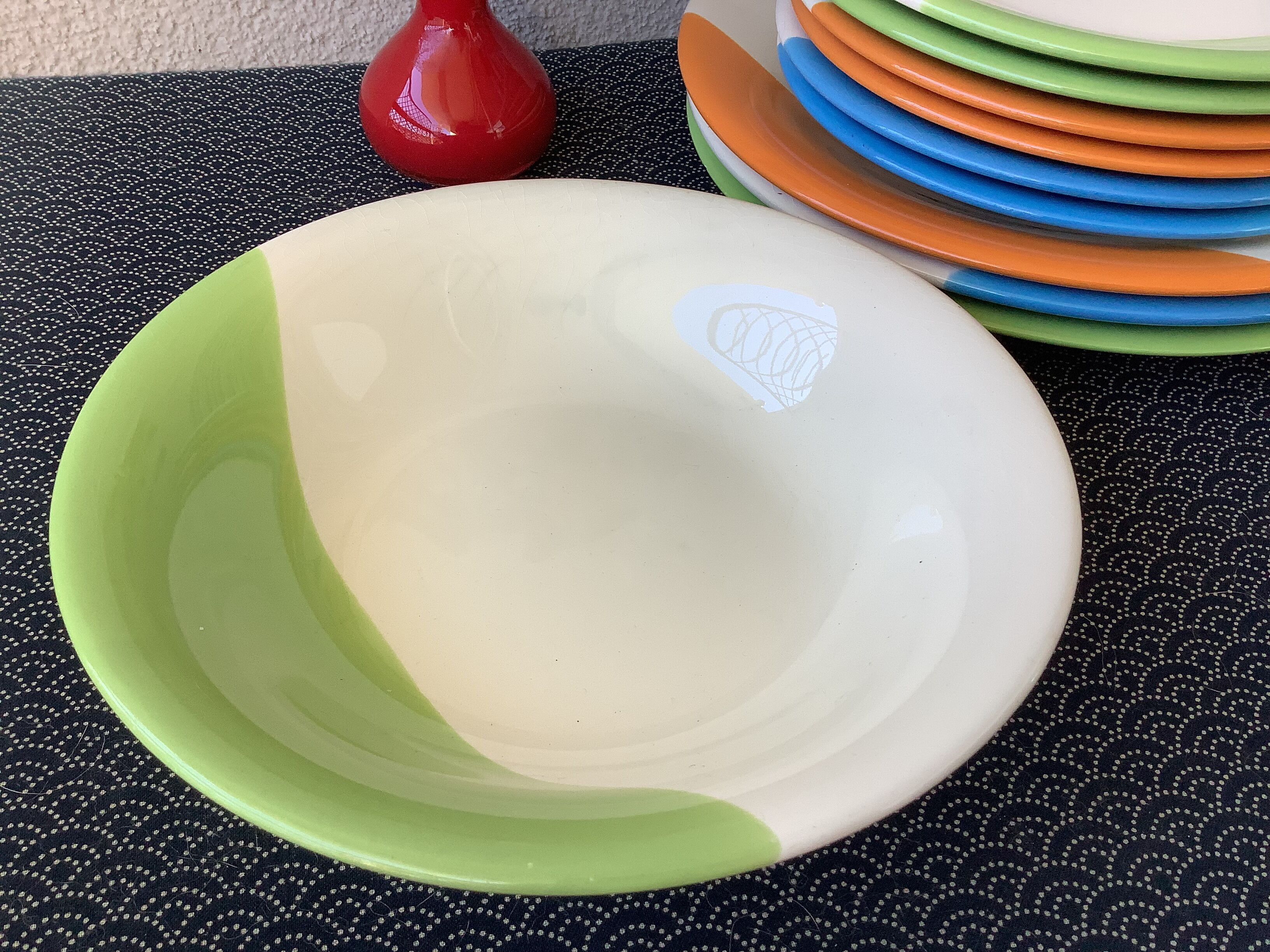Plates Geneviève Lethu vintage modernist