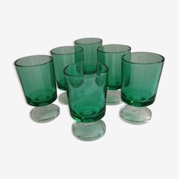 6 verres à liqueur Luminarc Cavalier menthe