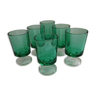 6 verres à liqueur Luminarc Cavalier menthe