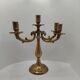 Vintage brass chandelier candelabra with 4 pivoting branches in classic style.