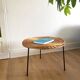 Rattan coffee table by Roberto Mango, Italy 1950s