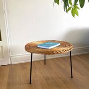Table basse en rotin par Roberto Mango, Italie 1950s