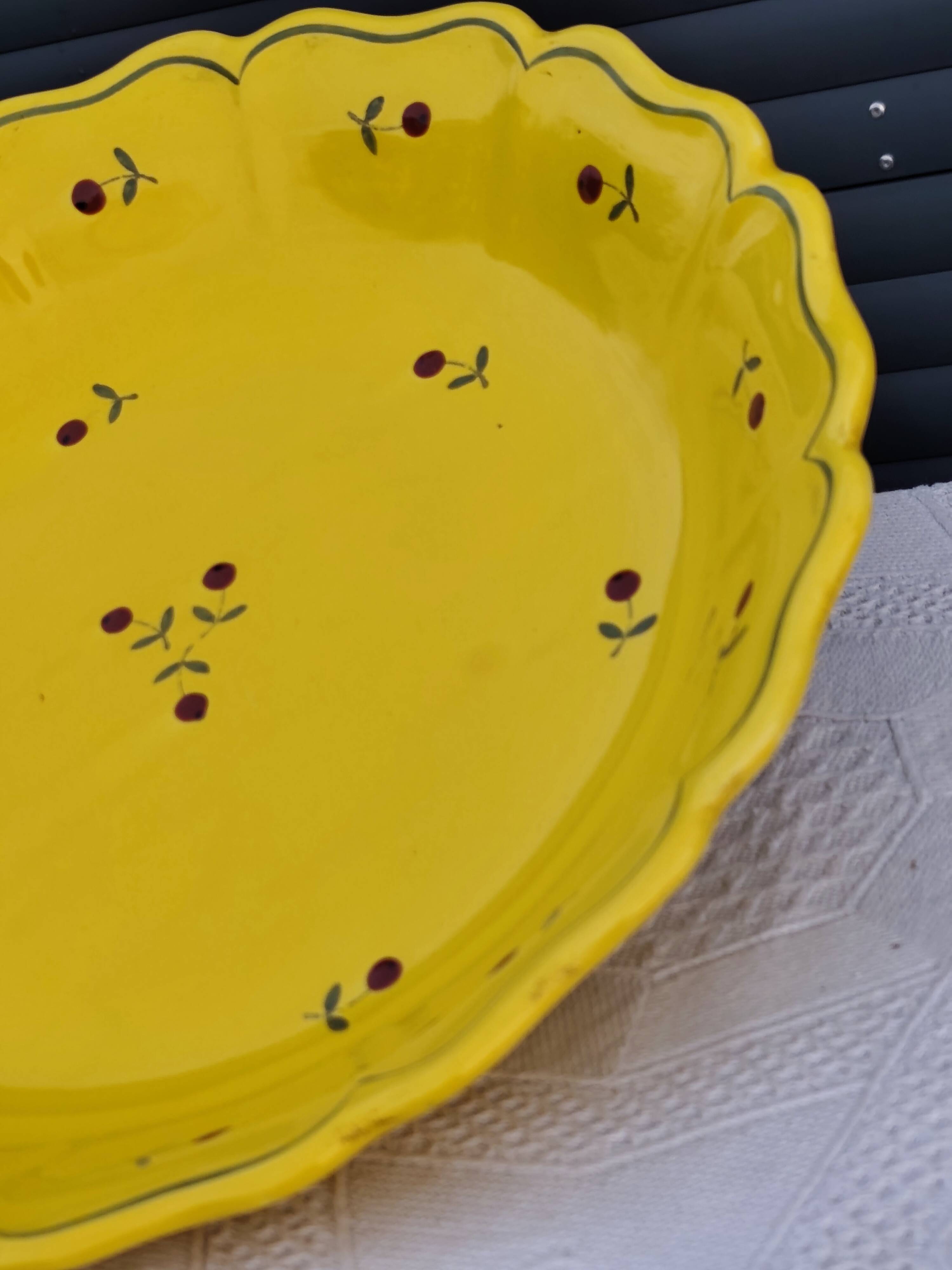 Vintage earthenware plate signed "F. Sicard"