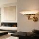 Jill Wall Light – Italian Design Arteluce 1980 – Brass & Opaline Glass