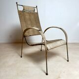 Armchair made of wrought iron and rope