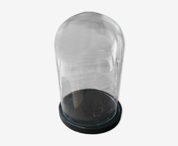 Glass and black wood globe