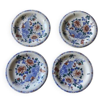Series of 4 Gien plates