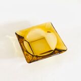 Vintage amber glass ashtray