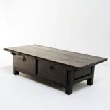 18th century coffee table made from a banker or merchant’s table