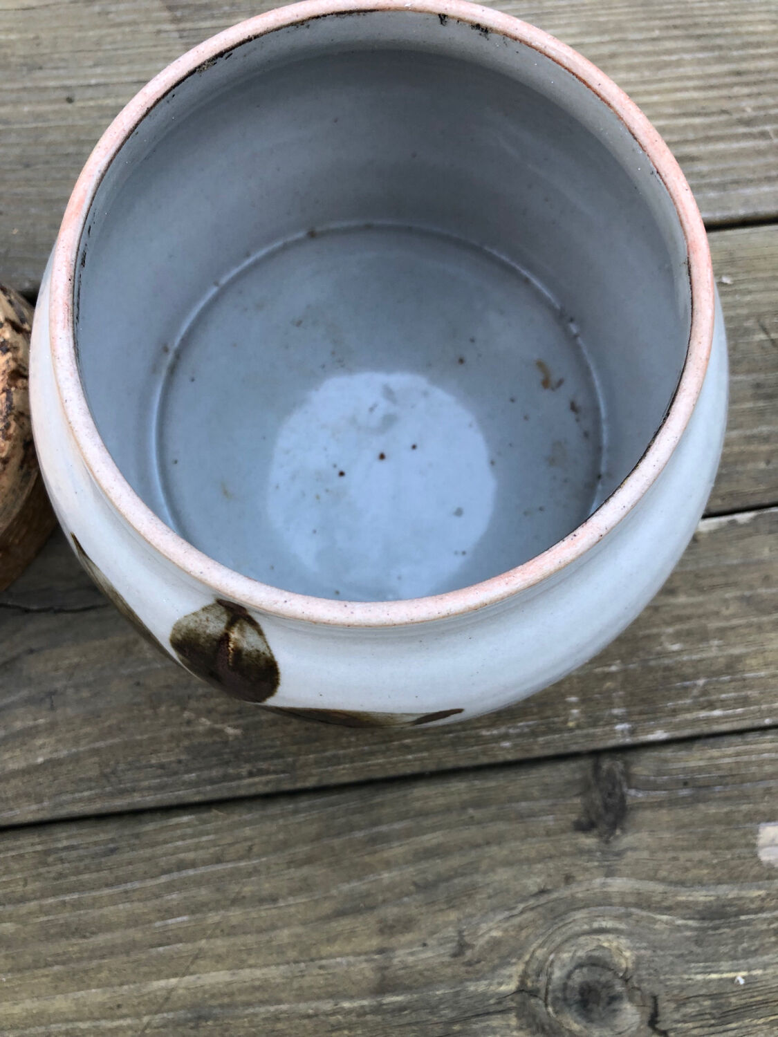 Arnon stoneware enamelled pot