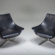Set of leather armchairs by Rodolfo Dordoni for Matteo Grassi, 1990s