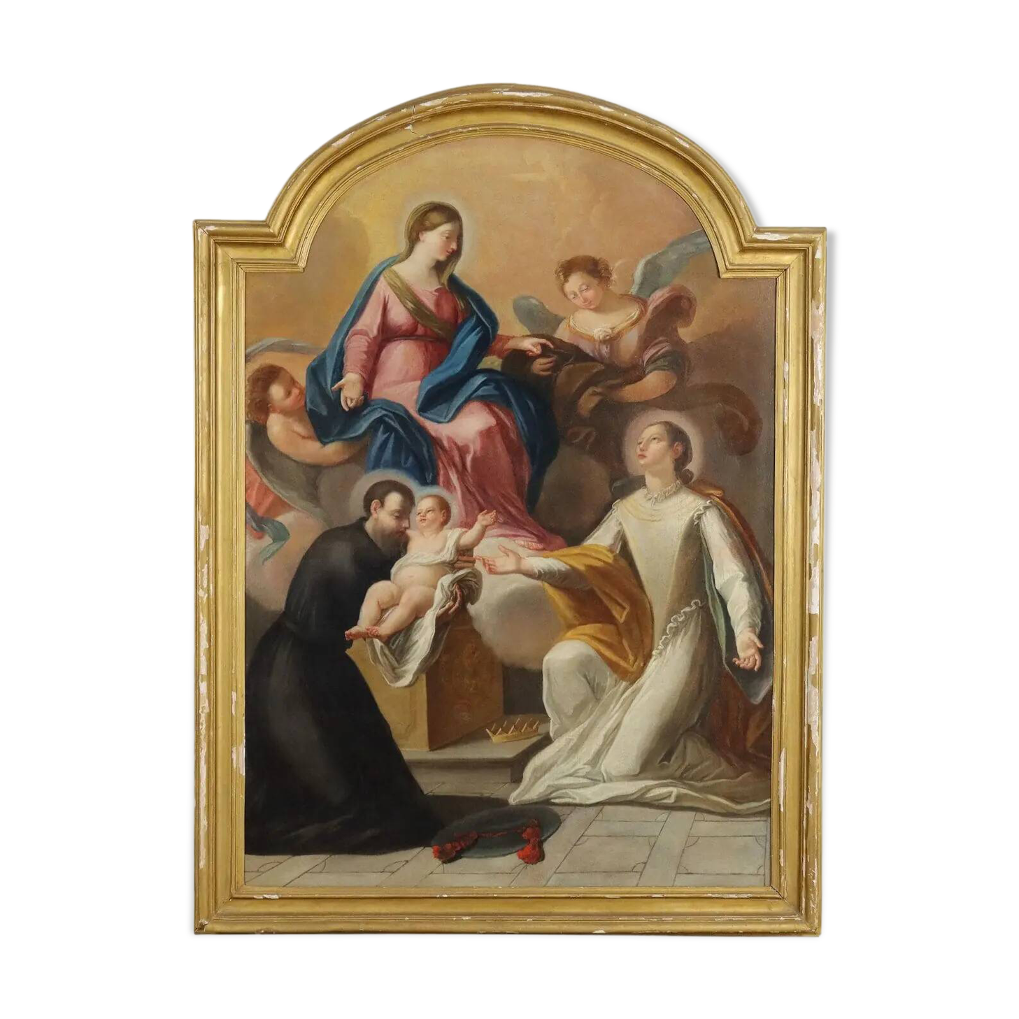 Religious subject, oil on canvas, Italy 17th-18th century