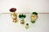 Bohemia glass vase, high enamel,gold,1950s, czechoslovakia