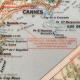 Vintage Côte d'Azur road map tray