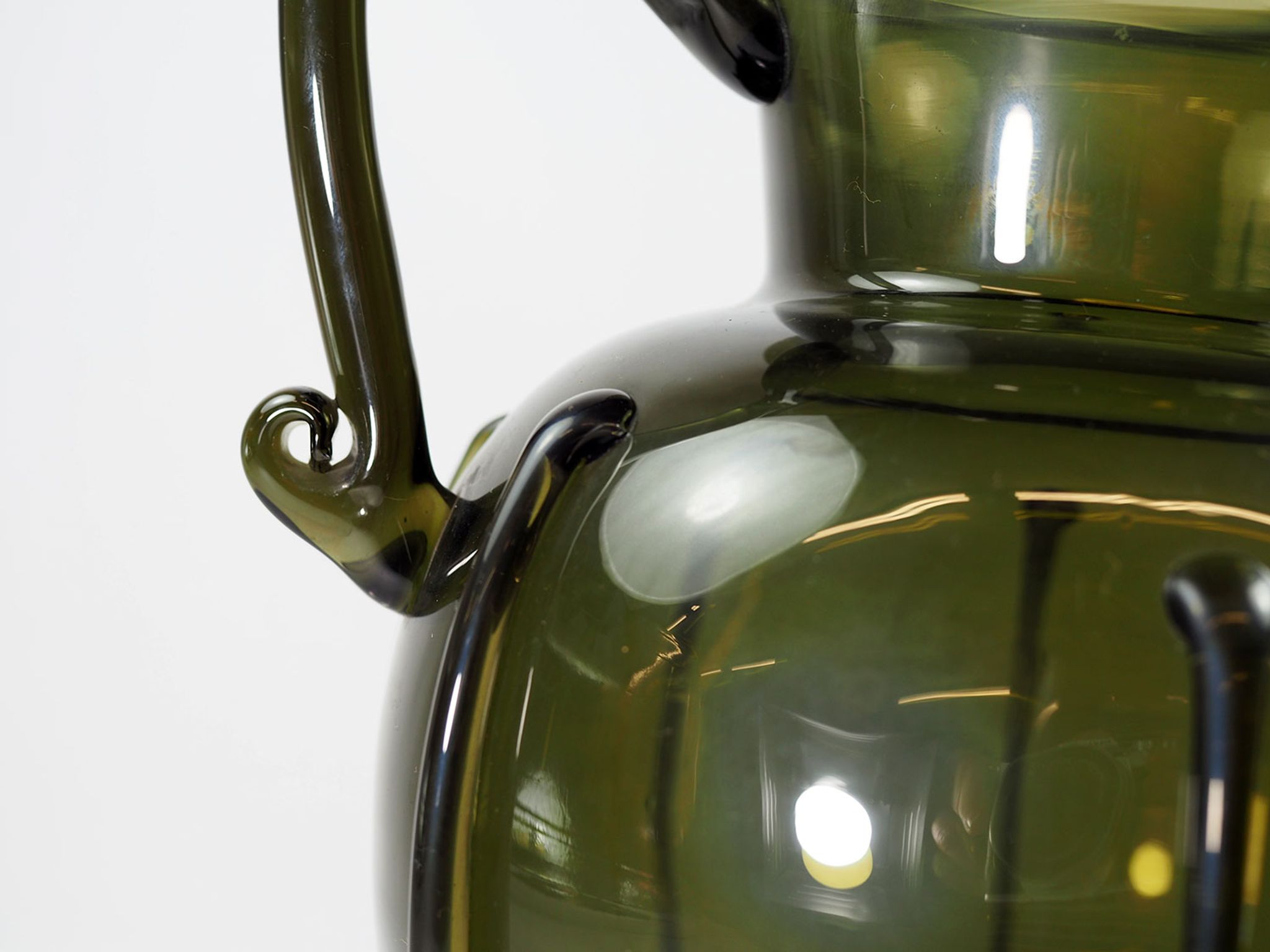 Art deco glass vase by Vittorio Zecchin for Cappellin Venini, 1920s
