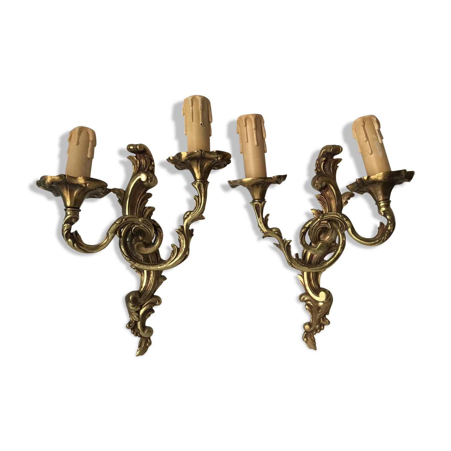 Pair of bronze appliques