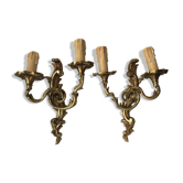 Paire d'appliques en bronze