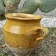 Small glazed yellow terracotta pot, south-west of France early 20th century.