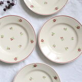 Set of 4 flat plates Niderviller, vintage