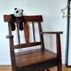Fauteuil ancien en chêne massif-style Gallois et Art Populaire