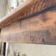 Drapery console table in pine