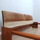 Lit Stildomus en noyer et cuir des années 1970, design attribué à Tobia Scarpa