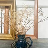Enameled stoneware candle holder