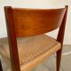 Ensemble de chaises de salle à manger minimalistes danoises en teck modèle Pia avec sièges en corde à papier par Poul Cadovius pour Royal Persiennen, 1958.
