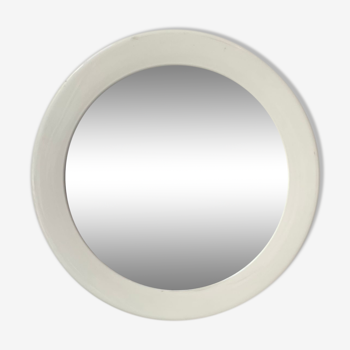 Miroir rond plastique blanc Syla