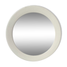 Syla white plastic round mirror