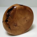 Bougeoir en bois massif sculpté design années 80