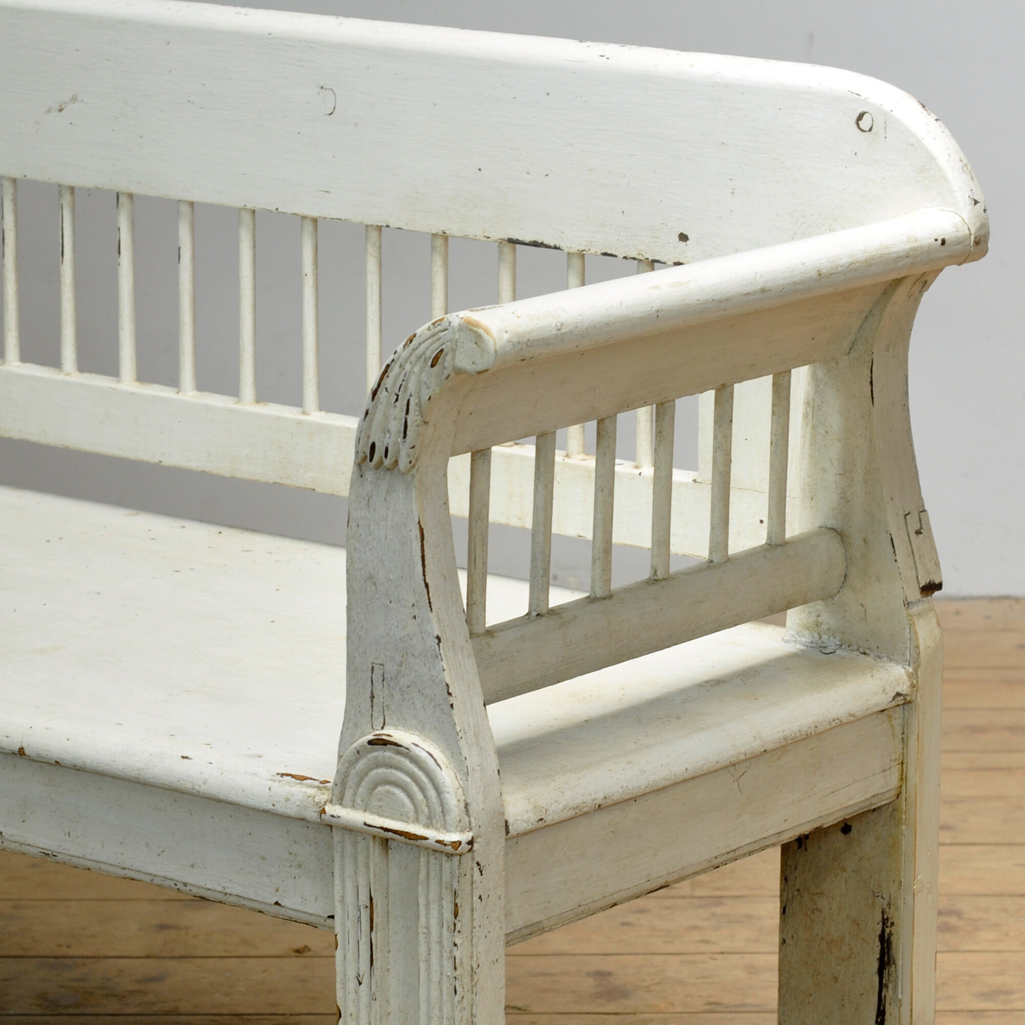 Antique pine bench, 1900s