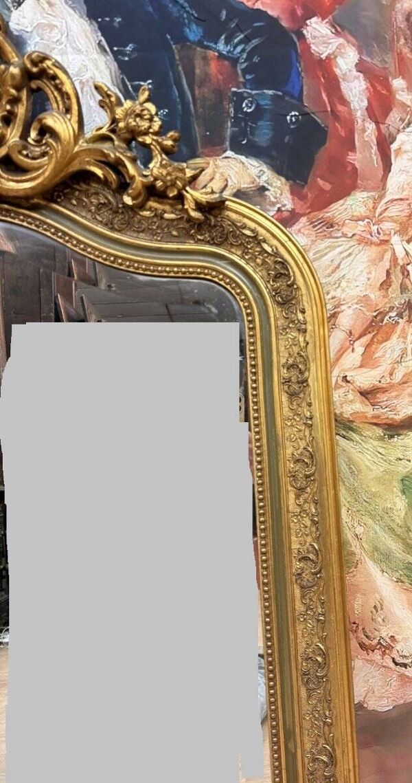 Miroir époque Napoléon III en bois doré circa 1880