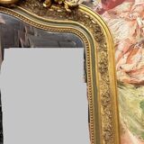 large Napoleon III period mirror in gilded wood circa 1880